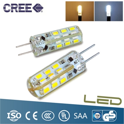 50pcs 1.5w g4 12v led bulb light lamp beads 360 degrees aluminium material ,warm white, white light,