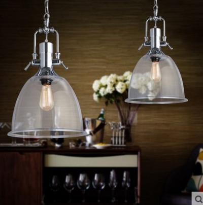 60w modern pendant light fixtures handing lamp with glass lampshade for dinning room in edison bulbs pendente de teto luz [led-pendant-lights-5409]