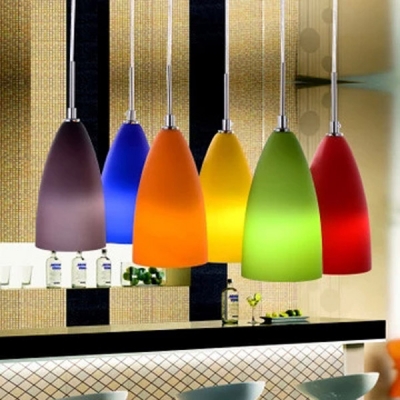 9.5cm colorful glass single head modern fashion pendant light lighting for living room bar coffee shop ac 220v [pendant-light-3450]
