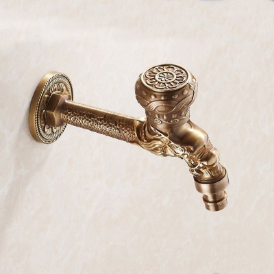antique bronze dragon carved tap animal shape faucet garden bibcock washing machine faucet outdoor faucet for garden hj-7666f