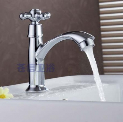 brand new single hole bathroom basin faucet,single cold water chromed finish