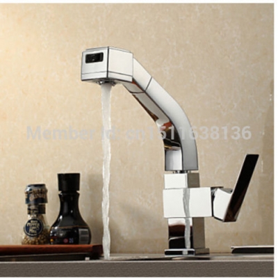 contemporary luxury chrome brass kitchen pull out faucet sink mixer tap deck mounted [chrome-980]