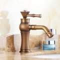 deck mounted cold water antique brass mixer faucet