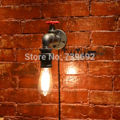 loft american style wall lamp vintage water pipe lamp [iron-wall-lamps-4666]