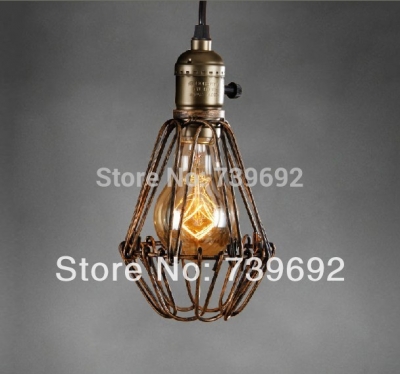 loft style unique edison pendant light,vintage iron pendant lamps lighting e27/e26 110v/220v 4 colors [iron-pendant-lights-4366]