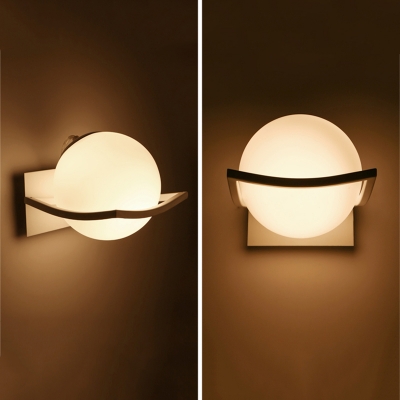 modern brief bedside wall lamps living room bedroom corridor adjustable wall lights fixtures glass lampshade