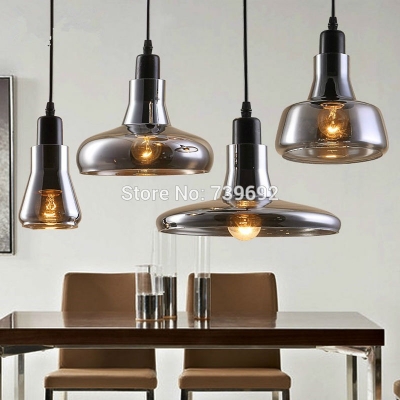 modern glass pendant light grey color ,clear color ,white color pendant lamps with bulbs 110v/220v led pendant lights [glass-pendant-lights-4456]