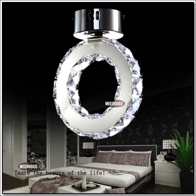 modern led crystal ceiling light fitting cristal lustre lamp led ring lighting 8 watt for aisle porch corridor hallway [led-ceiling-light-4736]
