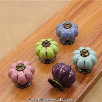 pumpkins knobs ceramic cabinet cupboard handles pull drawer children room porcelain furniture knobs kitchen wardrobe knobs [Door knobs|pulls-1405]