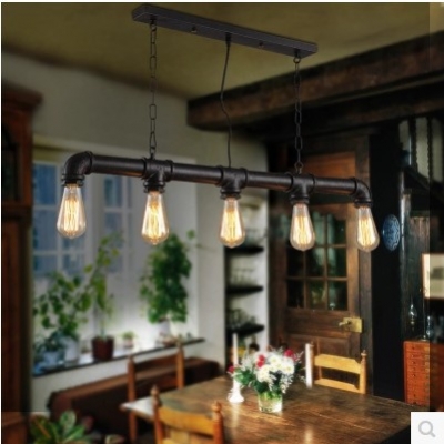 retro loft style vintage industrial pendant light fixtures with edison bulbs ,water pipe lamp lamparas vintage industrial [loft-pendant-light-6397]