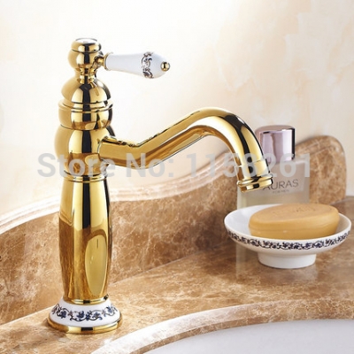 water taps for bathroom/ basin sink tap,single lever single hole deck mounted basin golden faucet m-27k [golden-bathroom-faucet-3374]