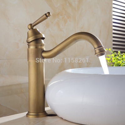 whole and retail classic single hole bathroom sink faucet antique brass &cold basin mixer tap al-9208f [antique-bathroom-faucet-420]
