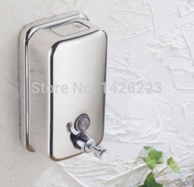 whole and retail wall mounted bathroom chrome stainless steel soap dispenser 800ml [soap-dispenser-7857]