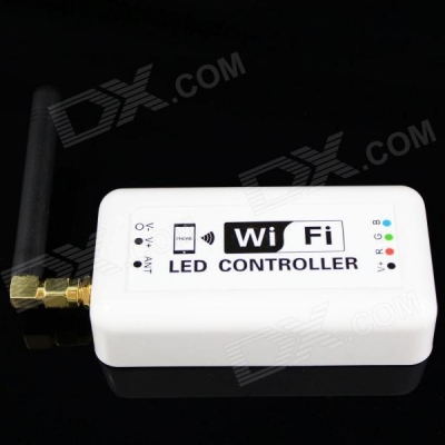 wireless wifi led rgb strip controller for iphone / android 2.3 smartphone - white (dc 7.5~24v)