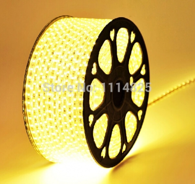 10m smd3528 6w/m 60leds/m ip66 waterproof warm white super bright led strip lights with connecting plug ac 220v [led-strip-3499]