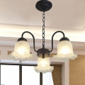 110v-220v black vintage led chandelier 3 lights lamp chandeliers home lighting for dinnig living room