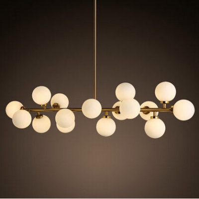 16 lights modern minimalist creative dna molecular led pendant lights simple hanging lamp for bar home lighting plated bulb