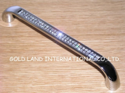 160mm k9 crystal glass furniture long handle/bedroom furniture handle