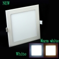 1pcs thin square led panel light 3w/6w/9w/12w/15w ac85-265v warm white/white wall recessed