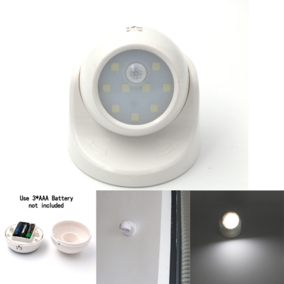9 led night light for children with motion sensor sleeping light kids bed night lamp 360 rotation pir ir infrared detector [portable-light-5884]