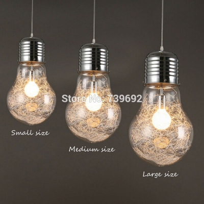 aluminum edison bulb lamp bubble lamp personalized lighting lamps fashion modern glass bulb pendant light 15cm 25cm 30cm [glass-pendant-lights-4555]
