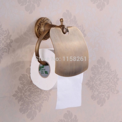 antique bronze finishing paper holder/roll holder/tissue holder, brass construction bathroom accessories banheiro hj-1107k [paper-holder-amp-roll-holder-7091]