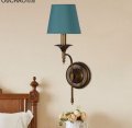 arandela,vintage led wall lamp light for home bedroom lighting wall sconce metal painting with cloth shade