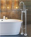 classical dual handles tub and shower faucet floor standing bathtub mixer brass chrome finish for bathroom