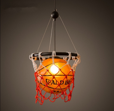 creative acrylic basketball vintage loft pendant lights personality hanging lamp fixtures for home lightings lamparas colgantes [edison-loft-pendant-lights-1818]