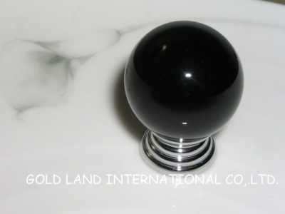 d30mm k9 crystal glass black funiture cupboard knob