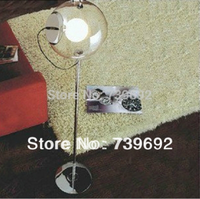 (dia.25cm*h170cm) north europe style classic plating chrome metal floor lamps lights with soap-bubble glass lamp shade