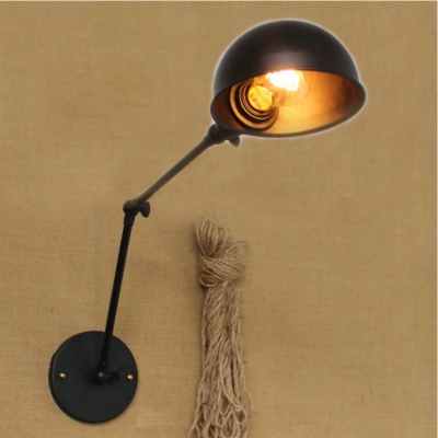 fashion style retro iron wall lamp simple & modern adjustable swing arm dining light loft vintage wall light