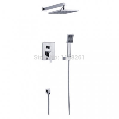 fast bathroom concealed rainfall square shower set faucet bath tap mixer yb-608