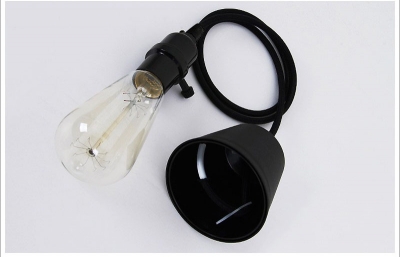 knob switch black bakelite pendant lights with bulbs sold together 110v/220v e27 base 40w pendant lamp for home decoration