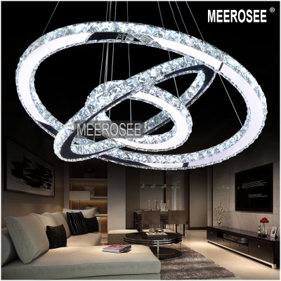 led crystal ring chandelier lamp / light / lighting fixture modern led rings lusters diameter 700mm [led-pendant-light-5328]