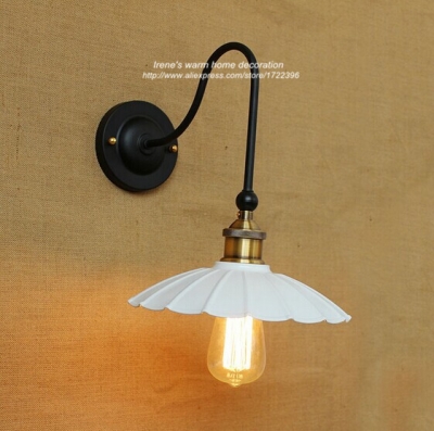 loft industrial vintage style wall sconces,personality umbrella wall light for bar aisle home room,e27*1 bulb included 110v~240v