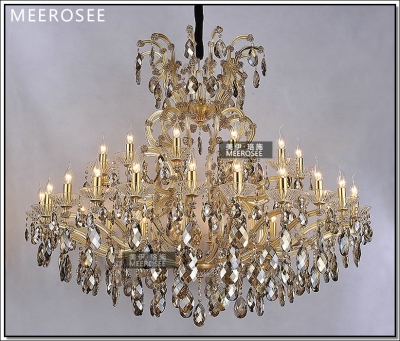 luxurious large el maria theresa crystal chandelier candle torch cristal lamp lighting fixture with 37 luster lights [crystal-chandelier-maria-theresa-2230]