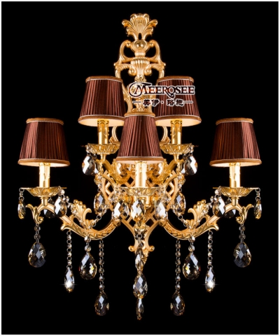 luxury crystal wall sconce light crystal lighting md8841 gold color [wall-lamp-8661]