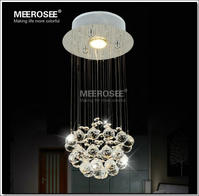 mini small crystal chandelier light fixture flush mounted crystal lamp lustre stairs porch aisle hallway corridor light [ceiling-light-1229]