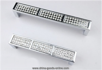 modern k9 crystal handles kitchen cabinet knobs drawer pulls (c.c.:96mm,length:106mm) [Door knobs|pulls-323]