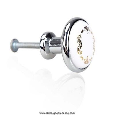 modern silver flower ceramic door knob cabinet drawer kitchen cupboard pull handle closet dresser knob