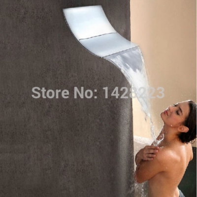 polished chrome waterfall surfing style spout for bathroom shower faucet