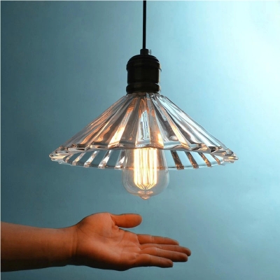 retro vintage pendant light glass crystal umbrella hanging lamp e27 pendant lamp for home decor -lampara colgante [pendant-light-5827]