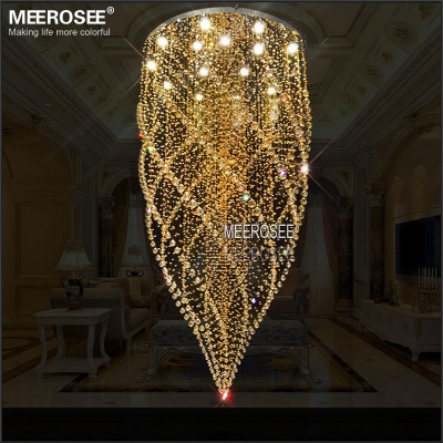 round crystal chandelier light fixture crystal lamp with 15 pcs gu10 lights included stair lighting dia 800mm