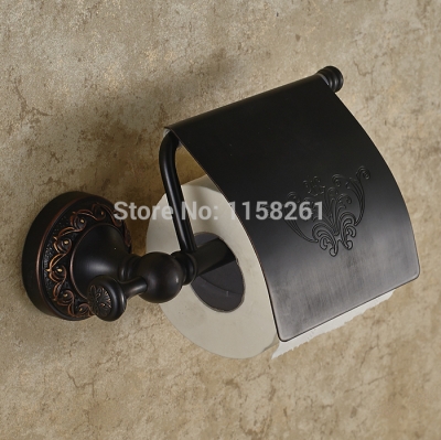 sanitary antique black full copper roll holder toilet paper holder towel rack box bathroom accessories h91351r [paper-holder-amp-roll-holder-7120]