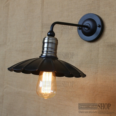 scandinavian designer lamps rh style loft industrial warehouse dining room den bedside bar titanium metal wall light