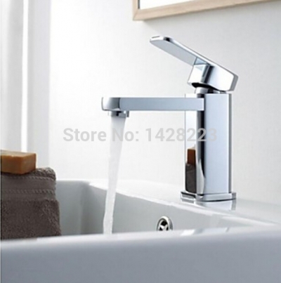 single handle chrome centerset bathroom sink faucet deck mounted and cold water [chrome-1557]