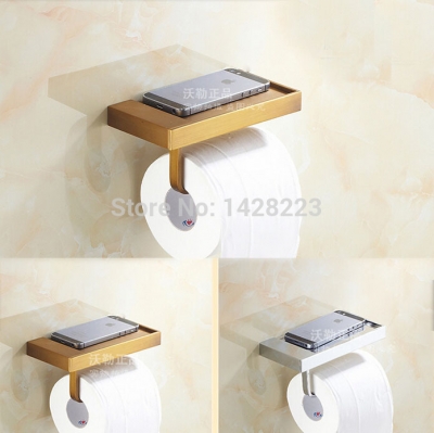 square shape bathroom toilet tissue paper holder brass chrome finished & antique brass [toilet-paper-holder-8146]