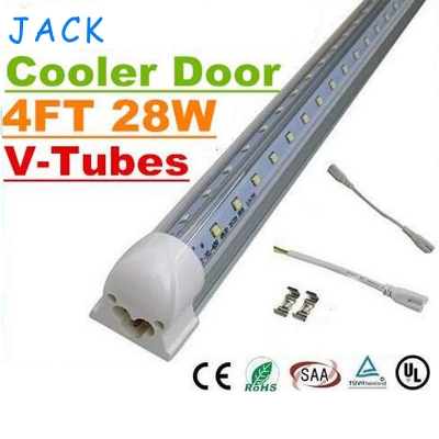 x25 integrated cooler door 1.2m 1200mm 4ft 28w led t8 tube smd2835 high bright light 4 feet 2800lm 85-265v fluorescent lighting