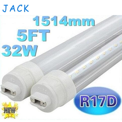 x50 32w 5ft t8 led tubes r17d led light 120led smd 2835 high brightness led fluorescent lamp warm/natrual/cold white ac 85-265v [led-r17d-tube-729]